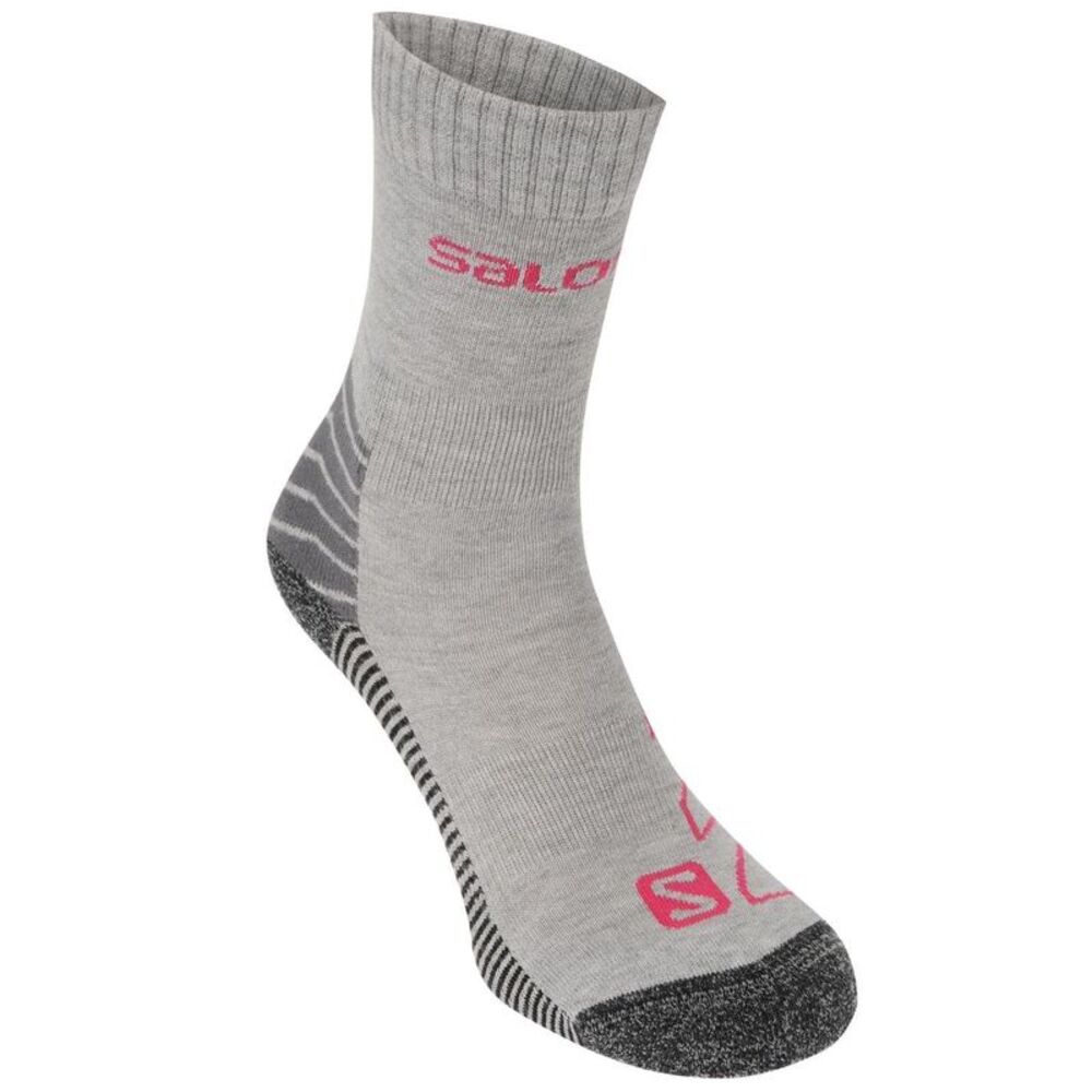 Salomon Womens/Ladies Lightweight Socks (Pack of 2) / Gray/Fuchsia